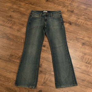 Levi's 545 Low Bootcut Jeans Womens Size 12M Medium Wash Distressed Blue Denim